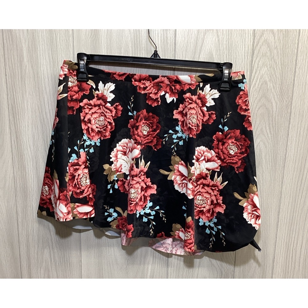 TORRID Women's (Size 1) Pull On Floral Split Side Tied Skort Stretch Golf Tennis